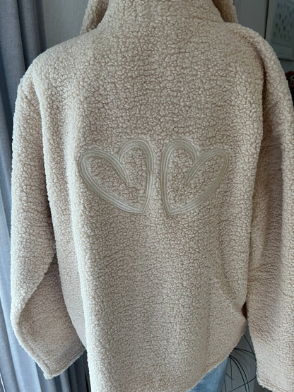 Teddy ZIP Jacke beige Zwillingsherz