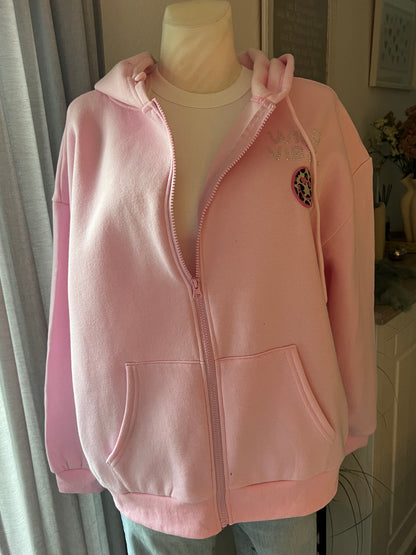 Sweatshirt Jacke von Zwillingsherz in rosa oder grau