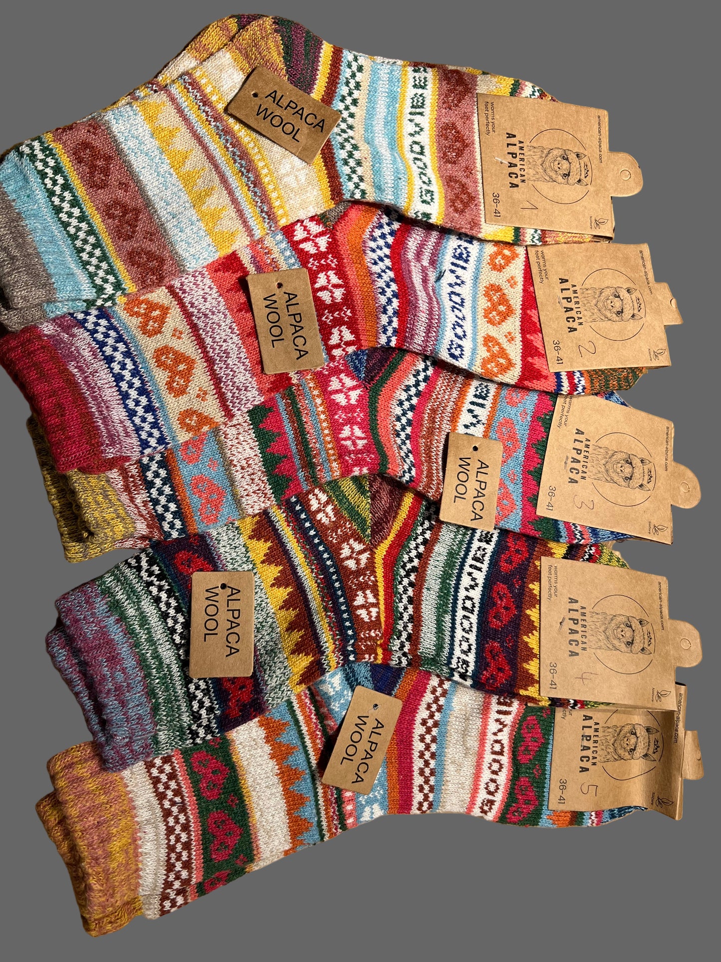 Alpaca Socken 🦙Good Vibes Brezel