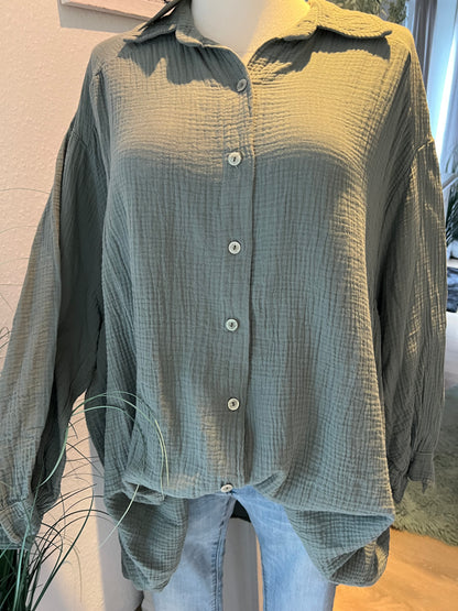 Musselin Oversized Bluse
