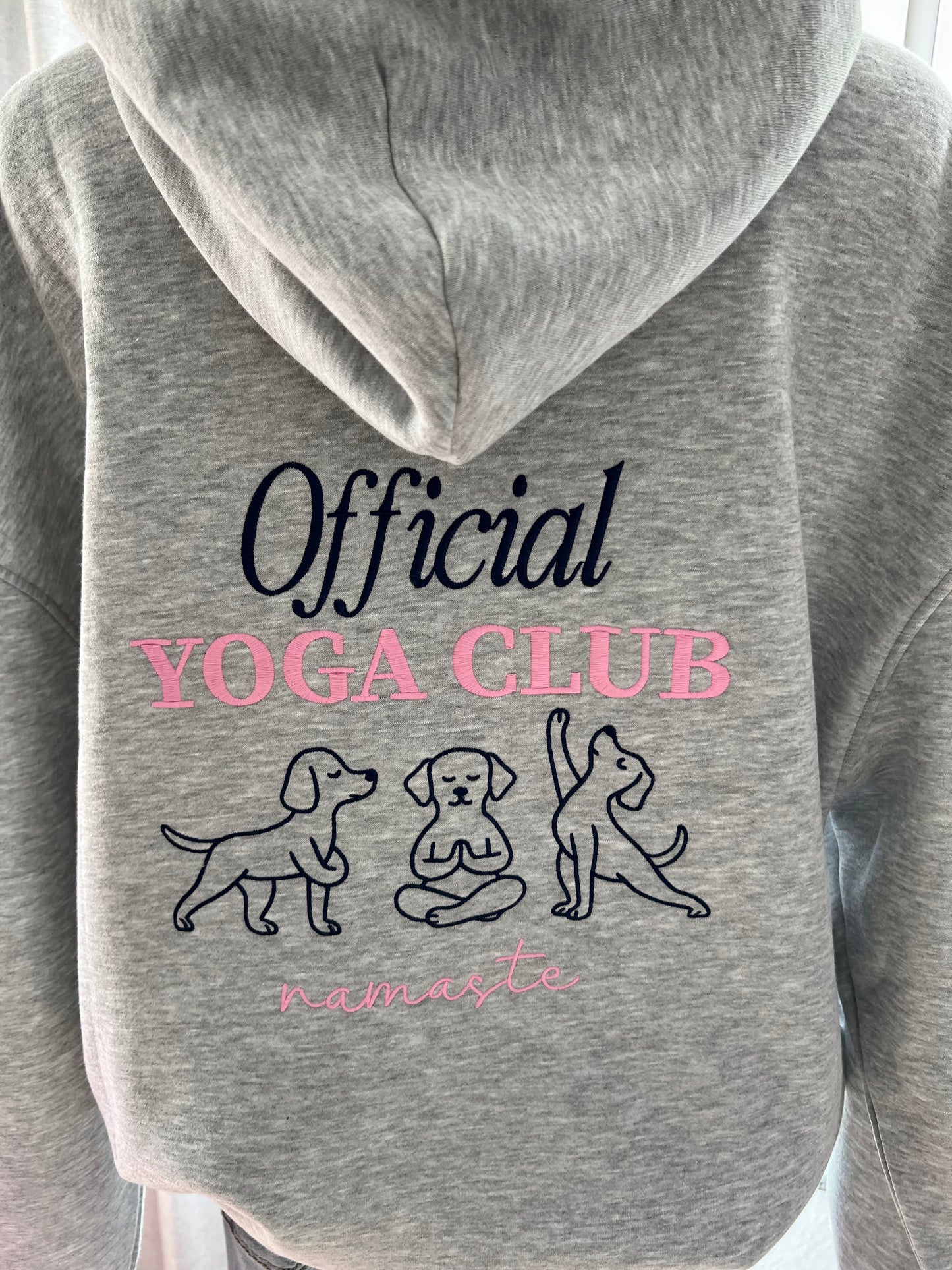 Hoodie  Yoga Zwillingsherz hellgrau