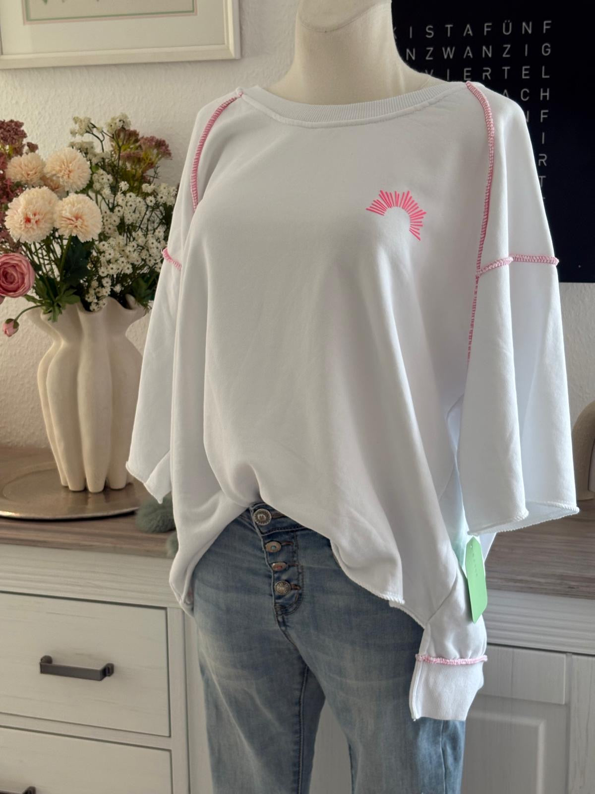 Sweatshirt Zwillingsherz hellblau Smile