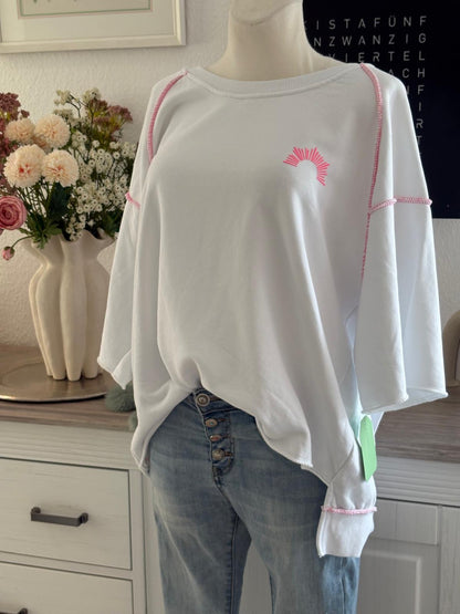 Sweatshirt Zwillingsherz hellblau Smile