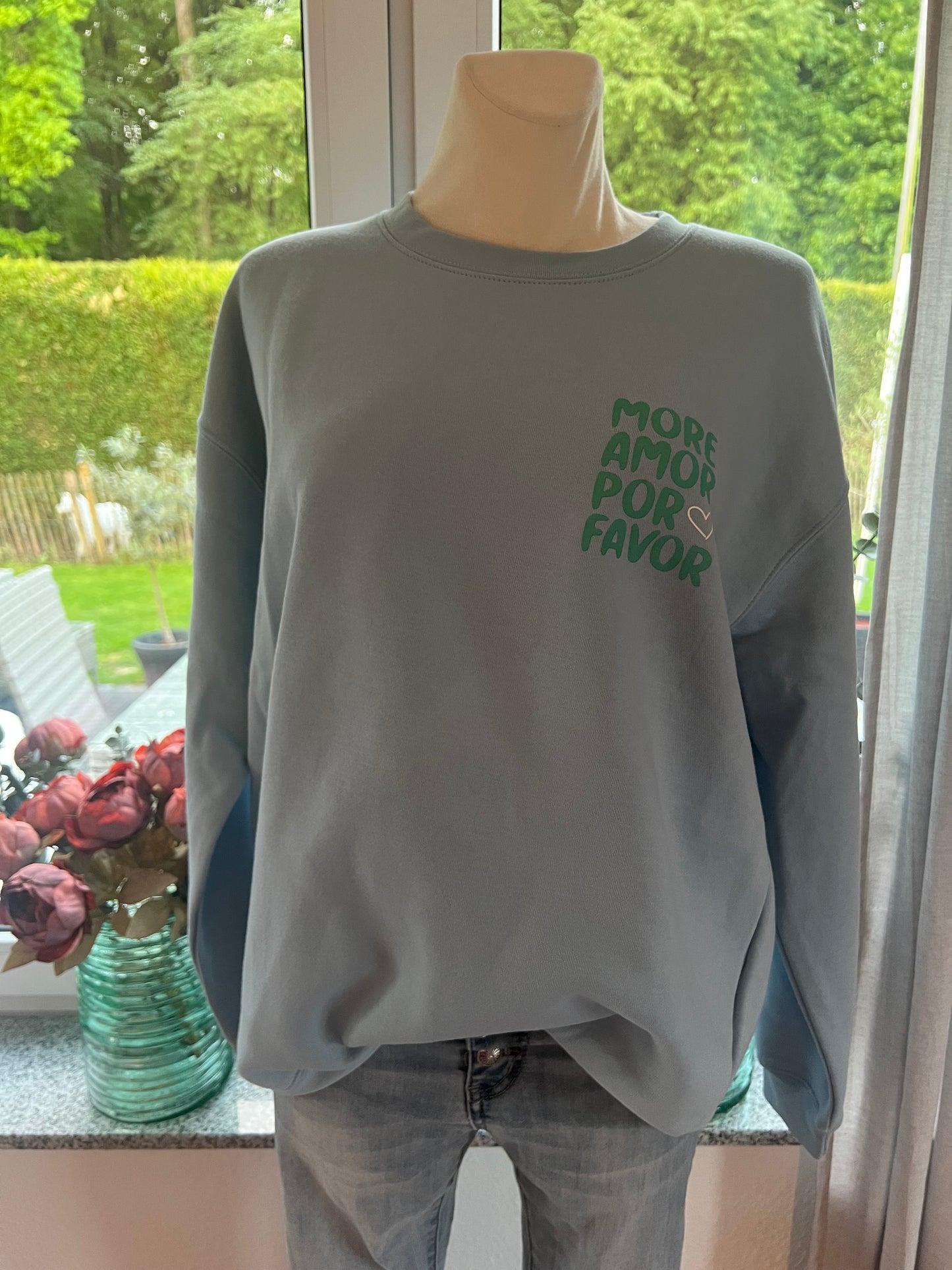 Sweatshirt more amore por favor in verschiedenen Farben