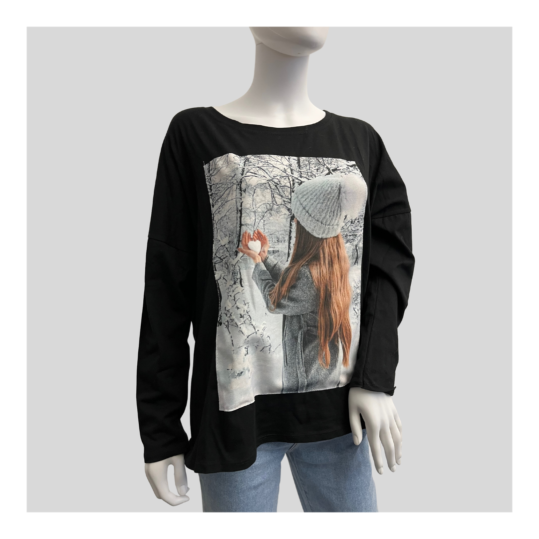 Langarmshirt "Schwarz"