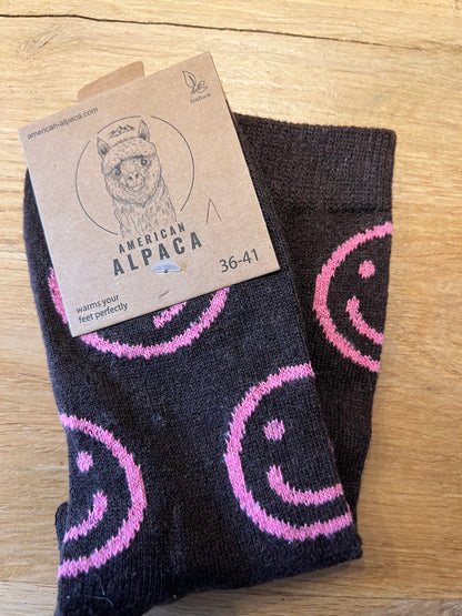 Alpaca Smiley Socken Gr 36-41  JN26-8218 🦙