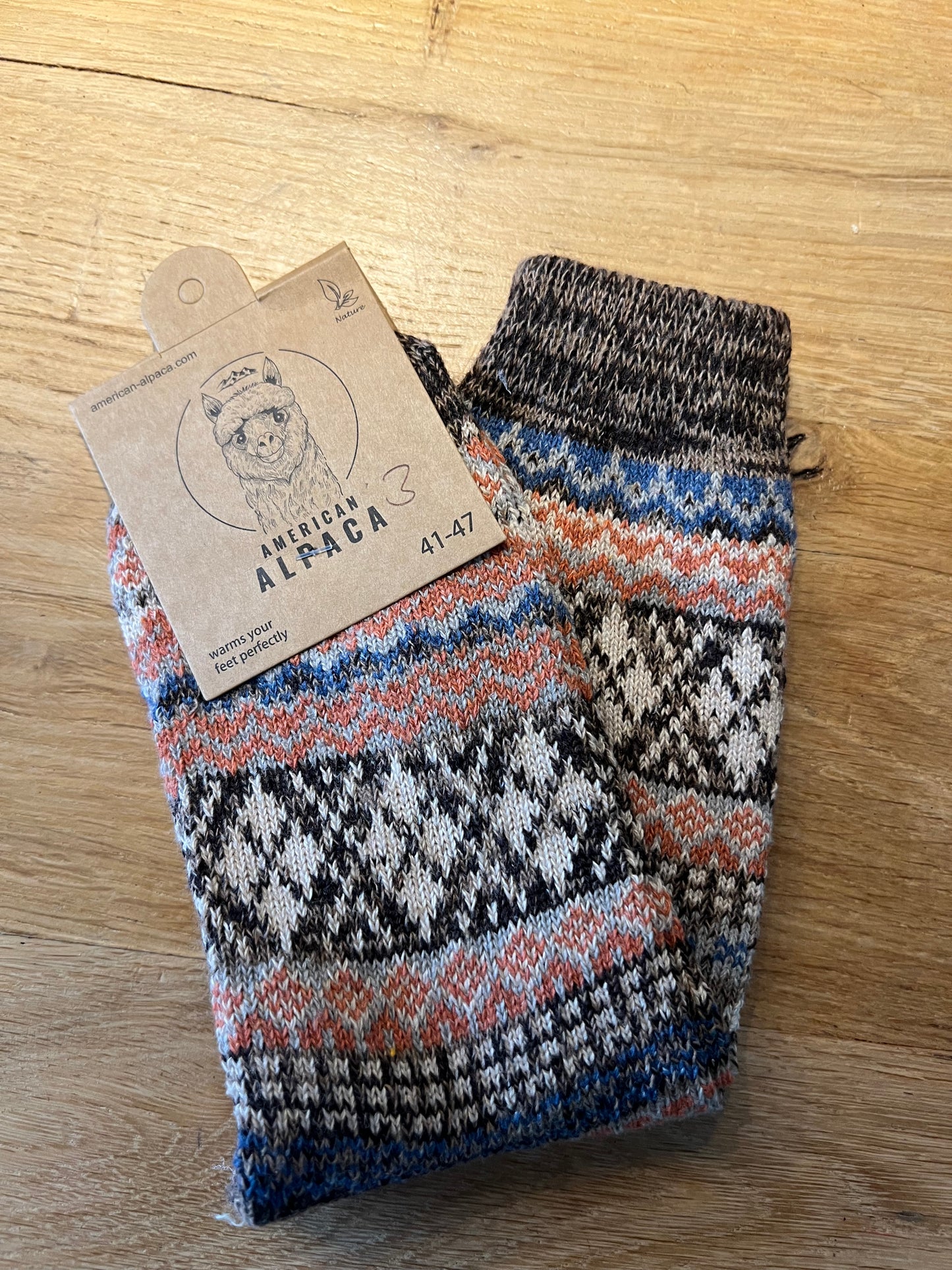 Alpaca Herren Ethno Socken Gr 41-47.  JN26-9203 🦙