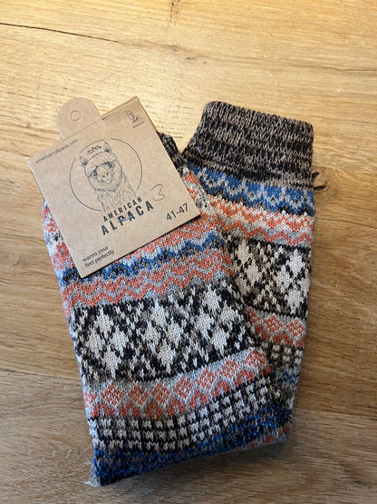 Alpaca Herren Ethno Socken Gr 41-47.  JN26-9203 🦙