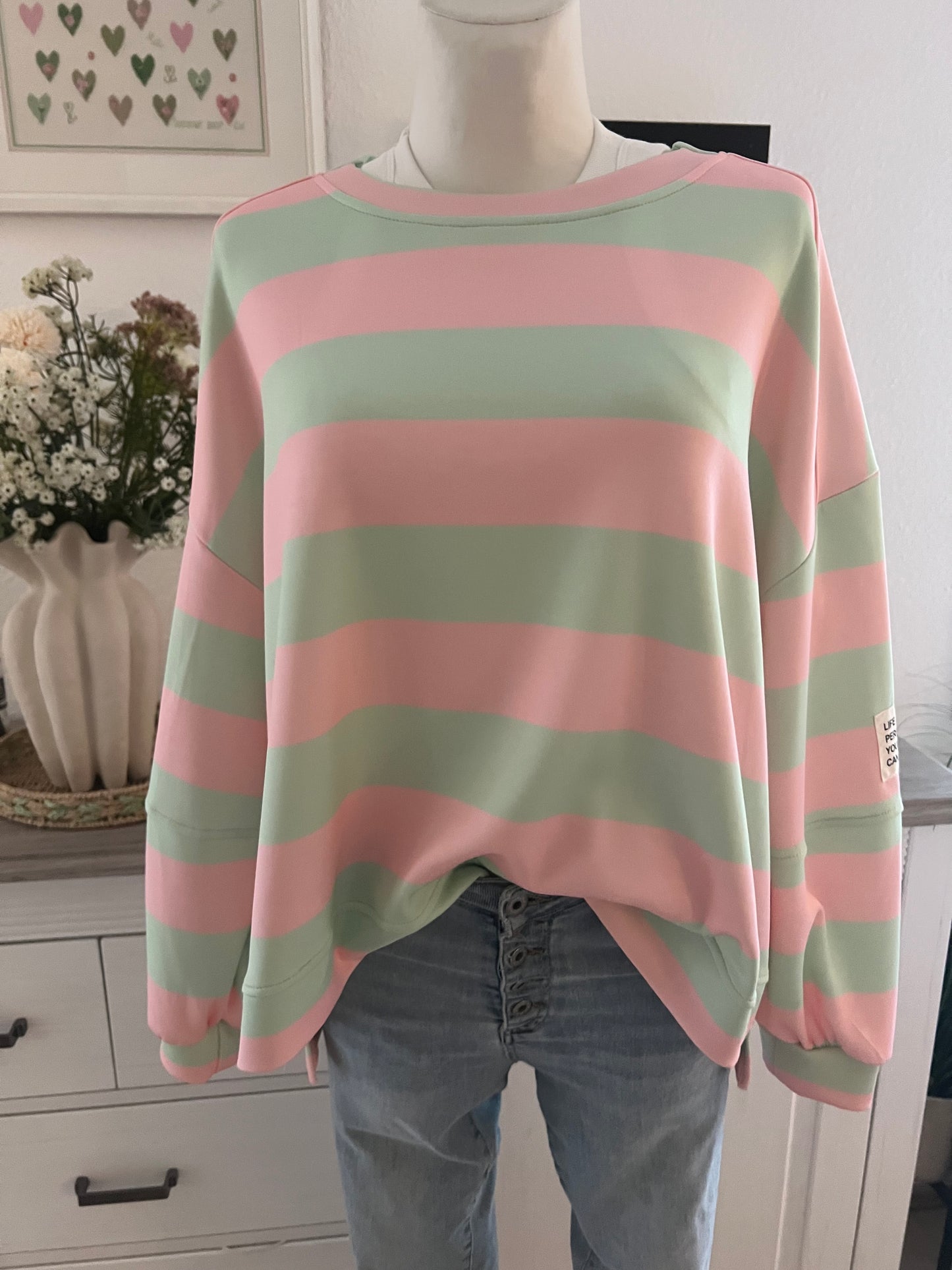 Langarm Shirt Butterstoff in verschiedenen Farben