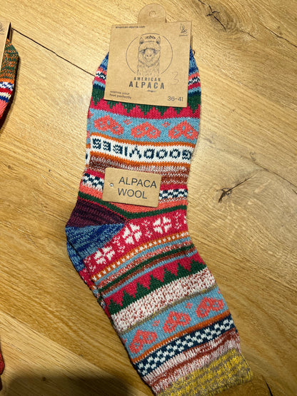 Alpaca Socken 🦙Good Vibes Brezel