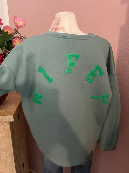Wifey Sweatshirt in mint
