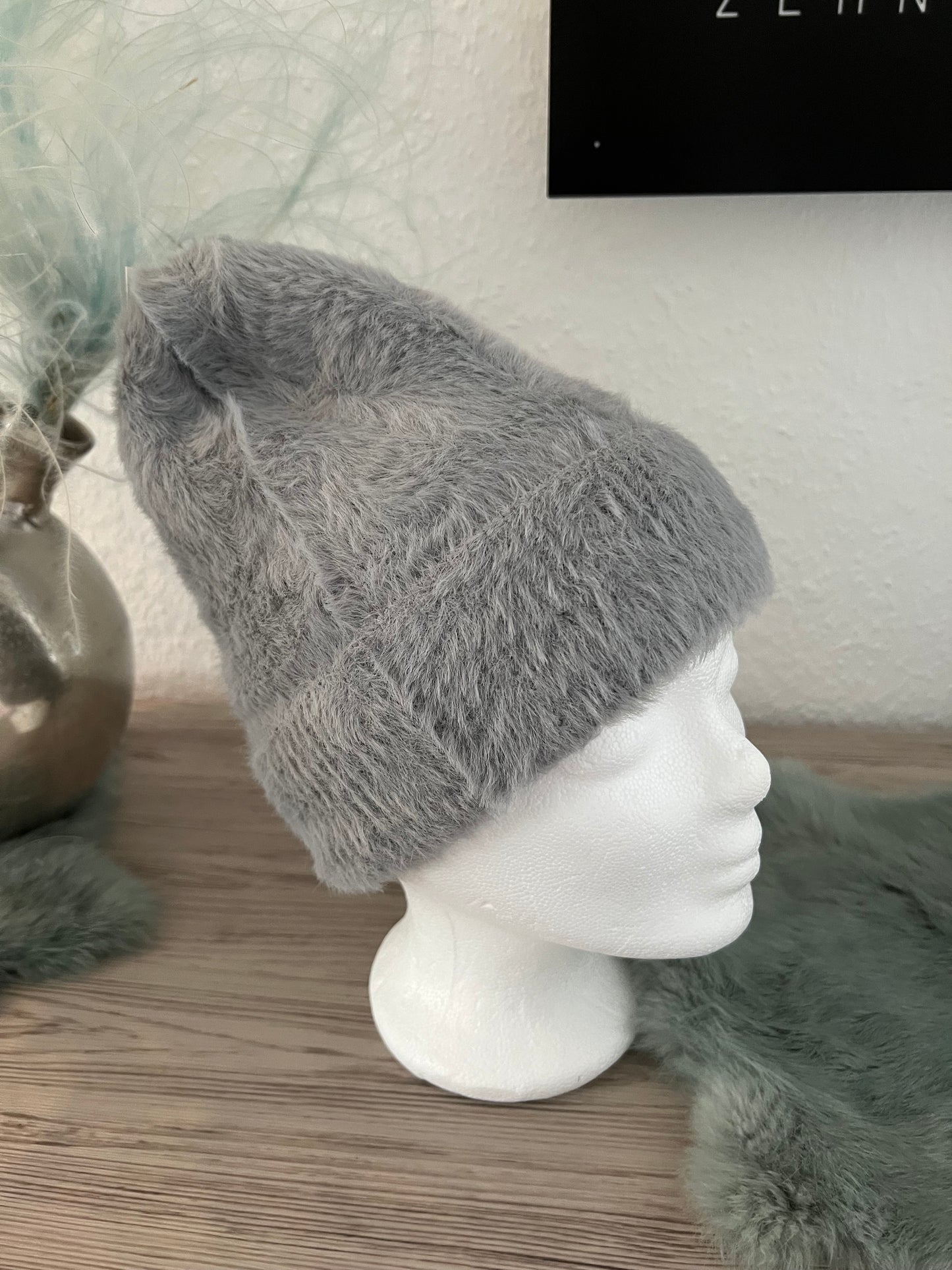 Flausch Mütze mit Angora