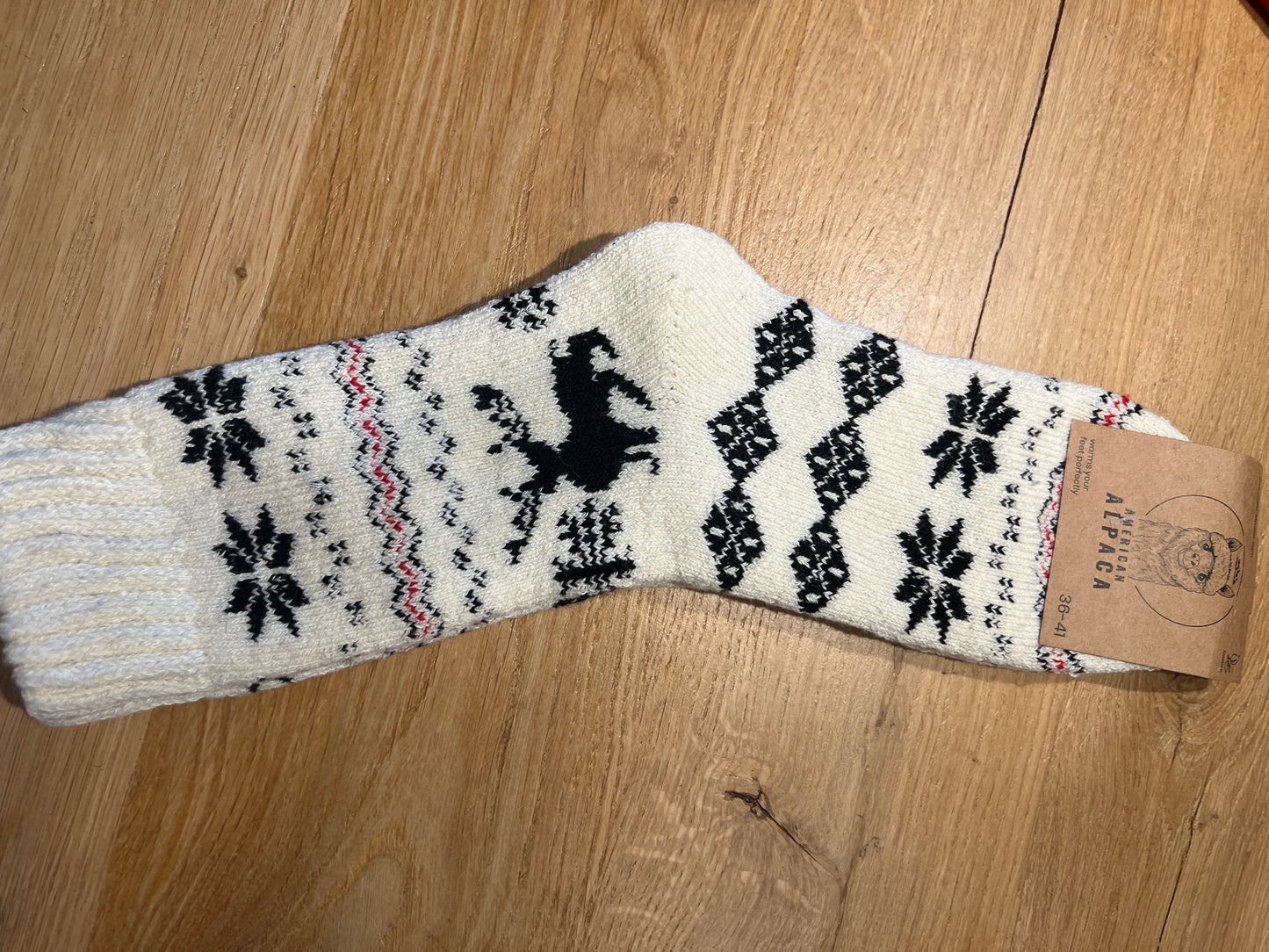 ✅Alpaca Socken Elch 36-41
