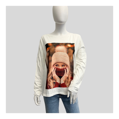 Langarmshirt "Weiß"