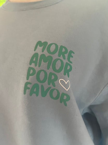 Sweatshirt more amore por favor in verschiedenen Farben