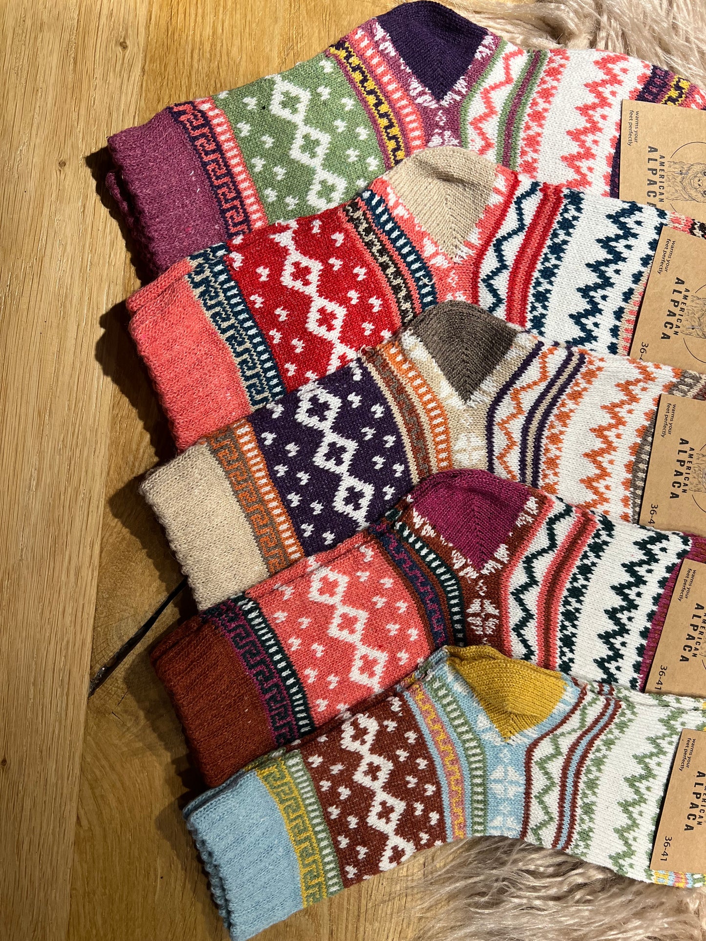 Alpaca Socken bunt Gr 36-41 — 8203