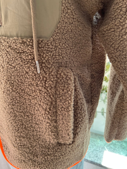 Teddy Jacke Zwillingsherz mit Kapuze