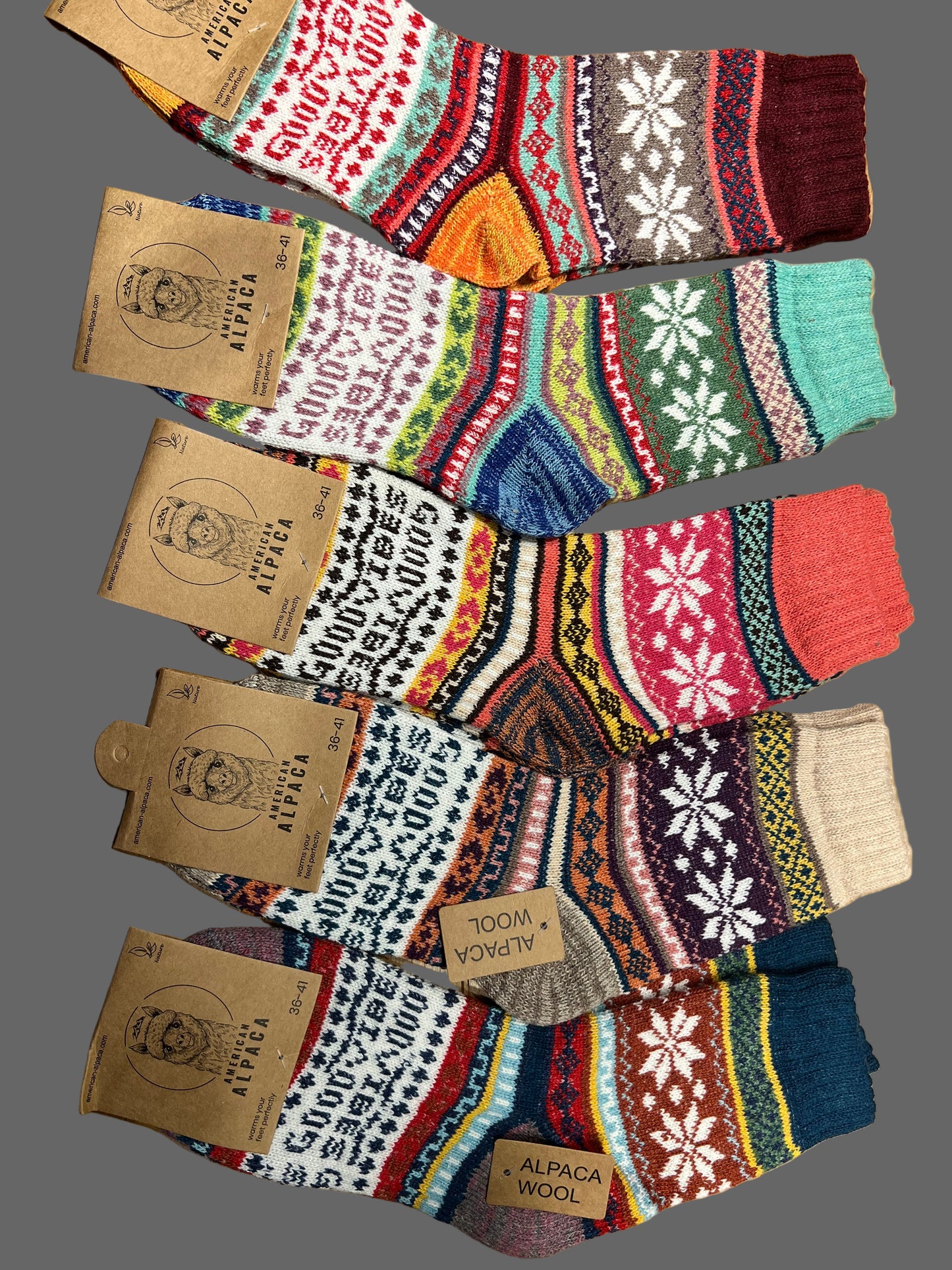 ✅ Alpaca Socken Gr. 36-41 "Good Vibes" 8215