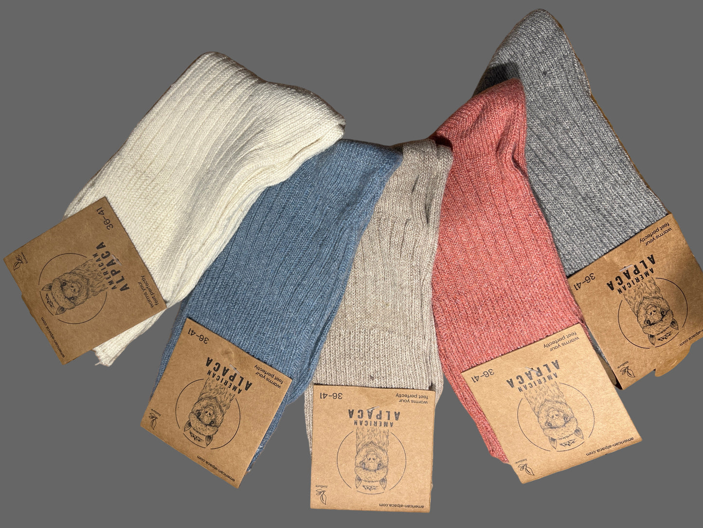 Alpaca Socken Gr. 36-41 "Gerippt" ❌