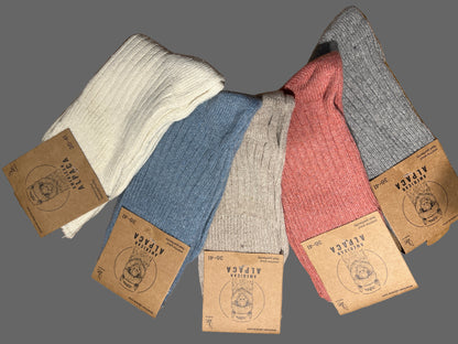 Alpaca Socken Gr. 36-41 "Gerippt" ❌