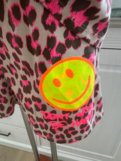 2 Teiler leo mit Smiley in verschiedenen Farben  don‘t worry be happy