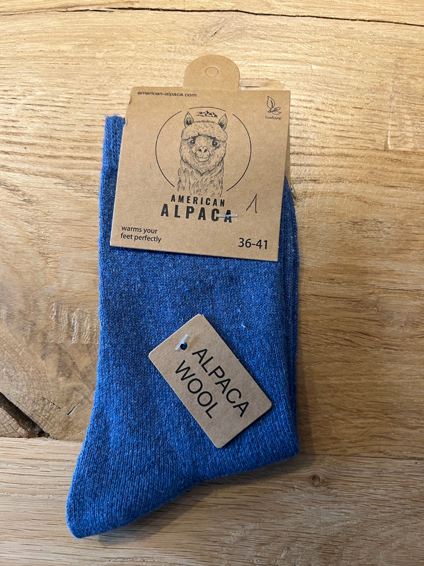 Alpaca Socken blau Gr 36-41 JN26-8106🦙