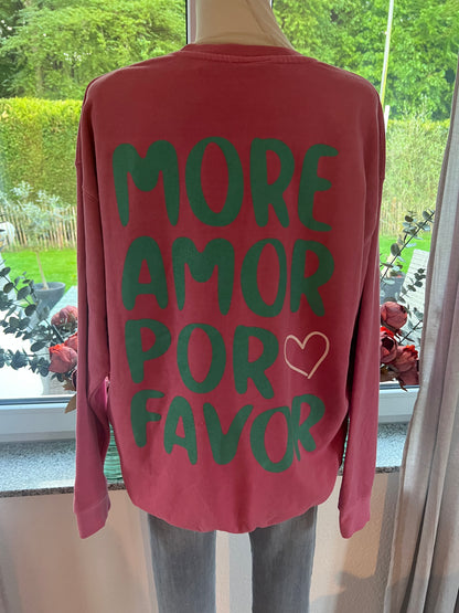 Sweatshirt more amore por favor in verschiedenen Farben