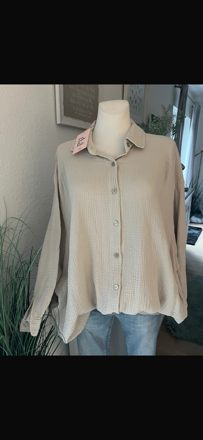 Musselin Oversized Bluse