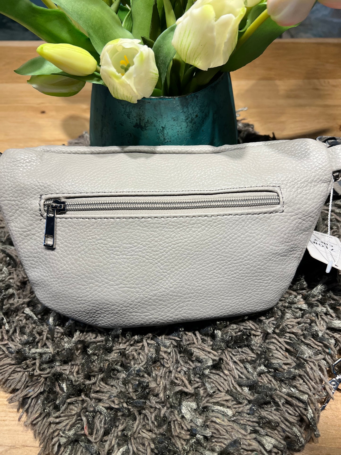 Crossbody 4 teilig mit Pouchette Portmonee und Stoffgurt