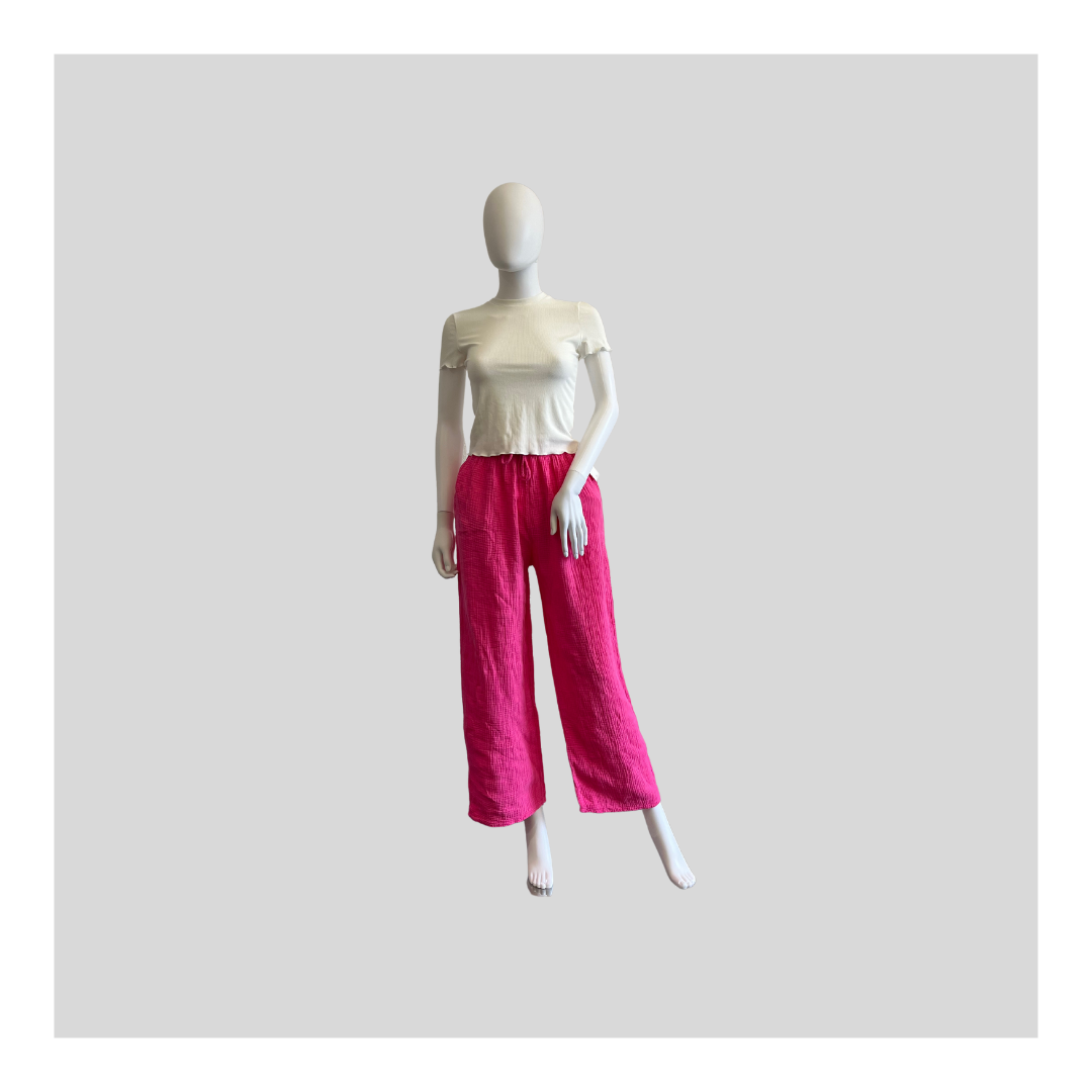 Musselin Hose mit Tasche