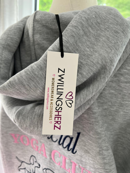Hoodie  Yoga Zwillingsherz hellgrau