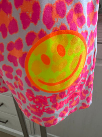 2 Teiler leo mit Smiley in verschiedenen Farben  don‘t worry be happy