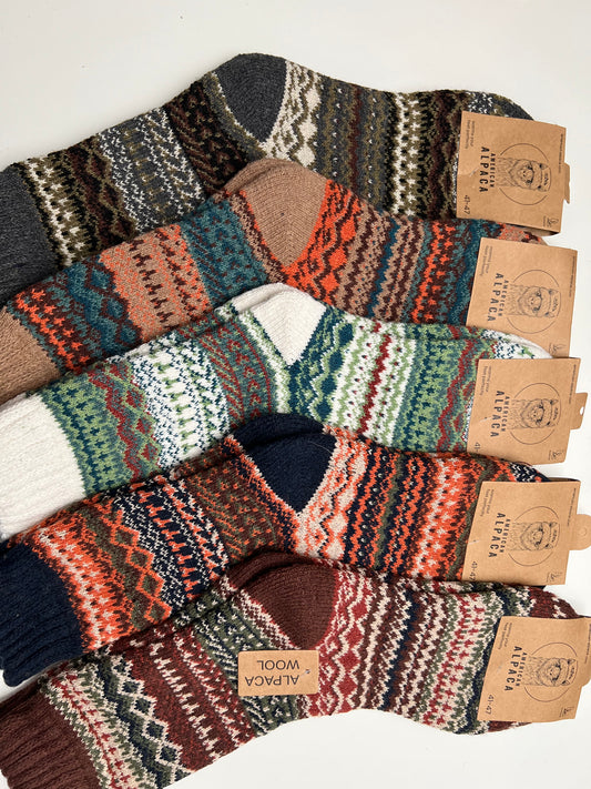 Alpaca Herren Socken Gr. 41-47 "Ethno Dick" ❌