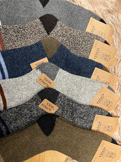 Alpaca Herren Socken gestreift Gr 41-47