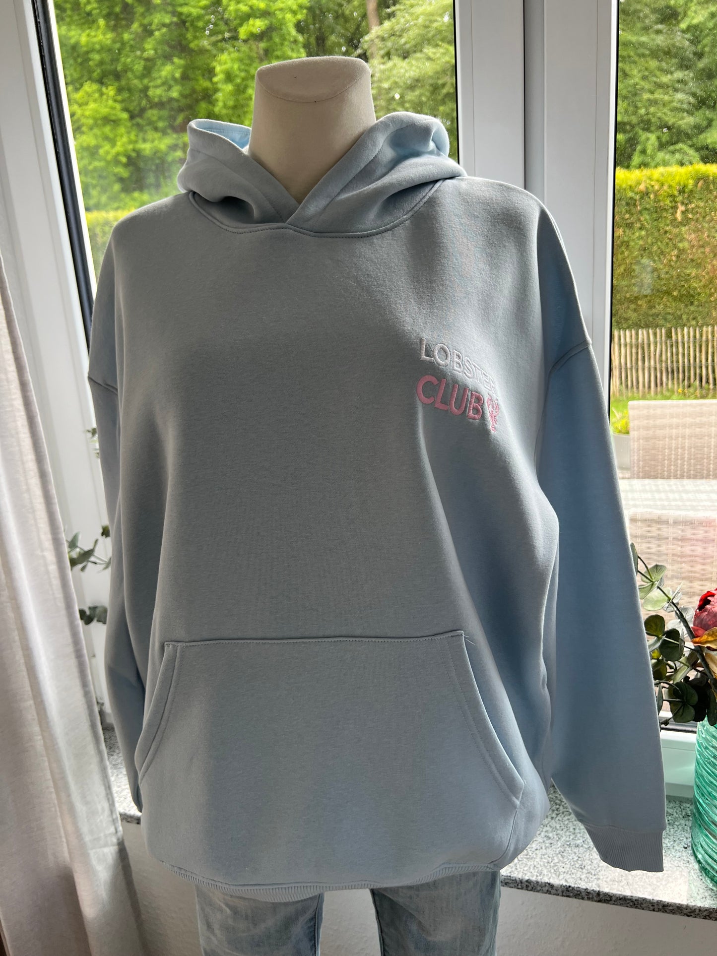 Hoodie Lobster Zwillingsherz hellblau