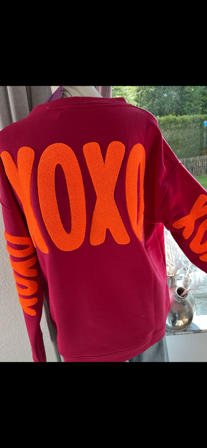 Xoxo Sweatshirt bordeauxrot