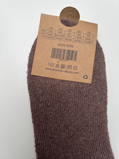 ✅Alpaca Socken Gr. 36-41 "Taupe Dreifarbig"