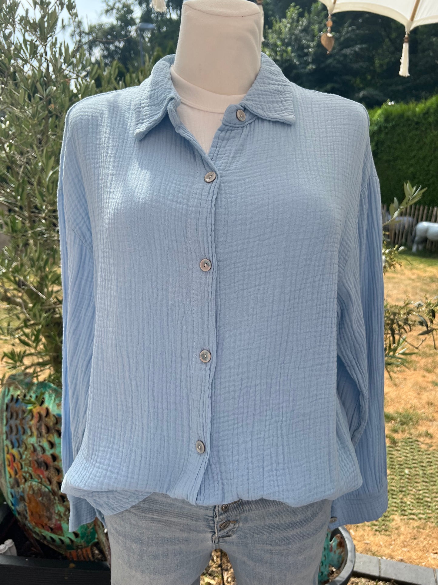 Musselin Bluse Good things ahead