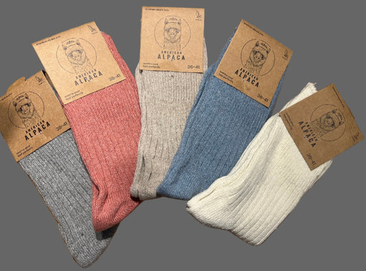 Alpaca Socken Gr. 36-41 "Gerippt" ❌