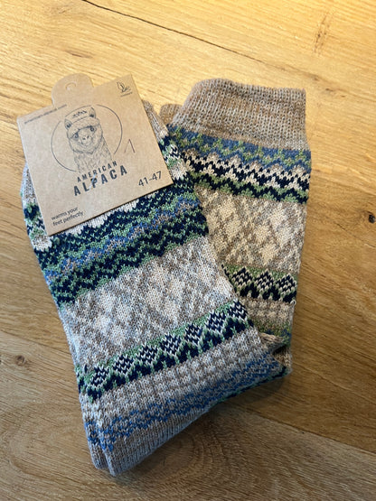 Alpaca Herren Ethno Socken Gr 41-47.  JN26-9203 🦙