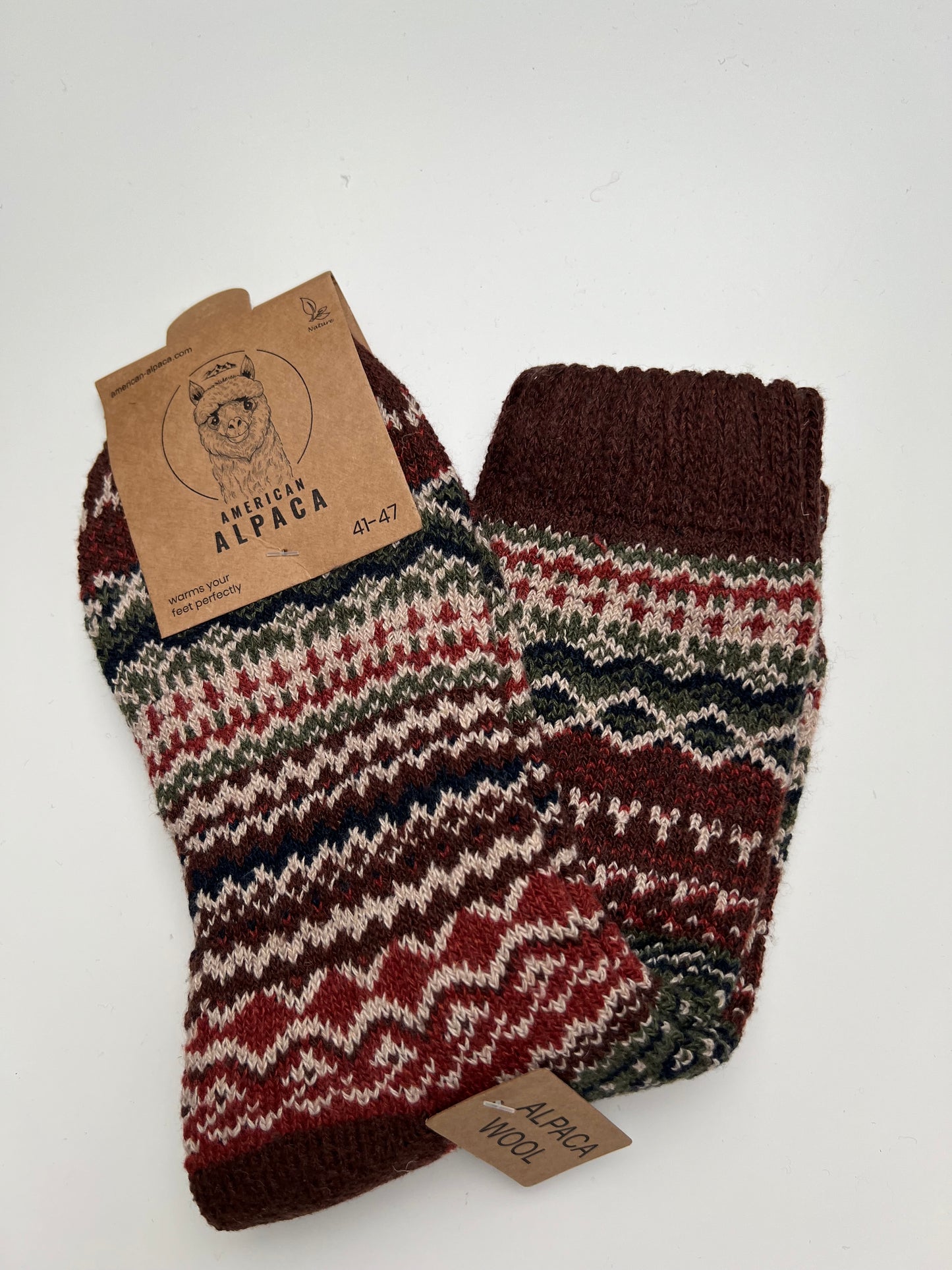 Alpaca Herren Socken Gr. 41-47 "Ethno Dick" ❌