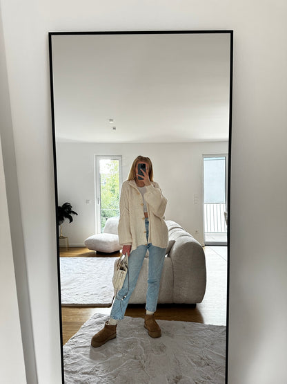 Oversized Strickjacke "Flausch mit Knöpfen“