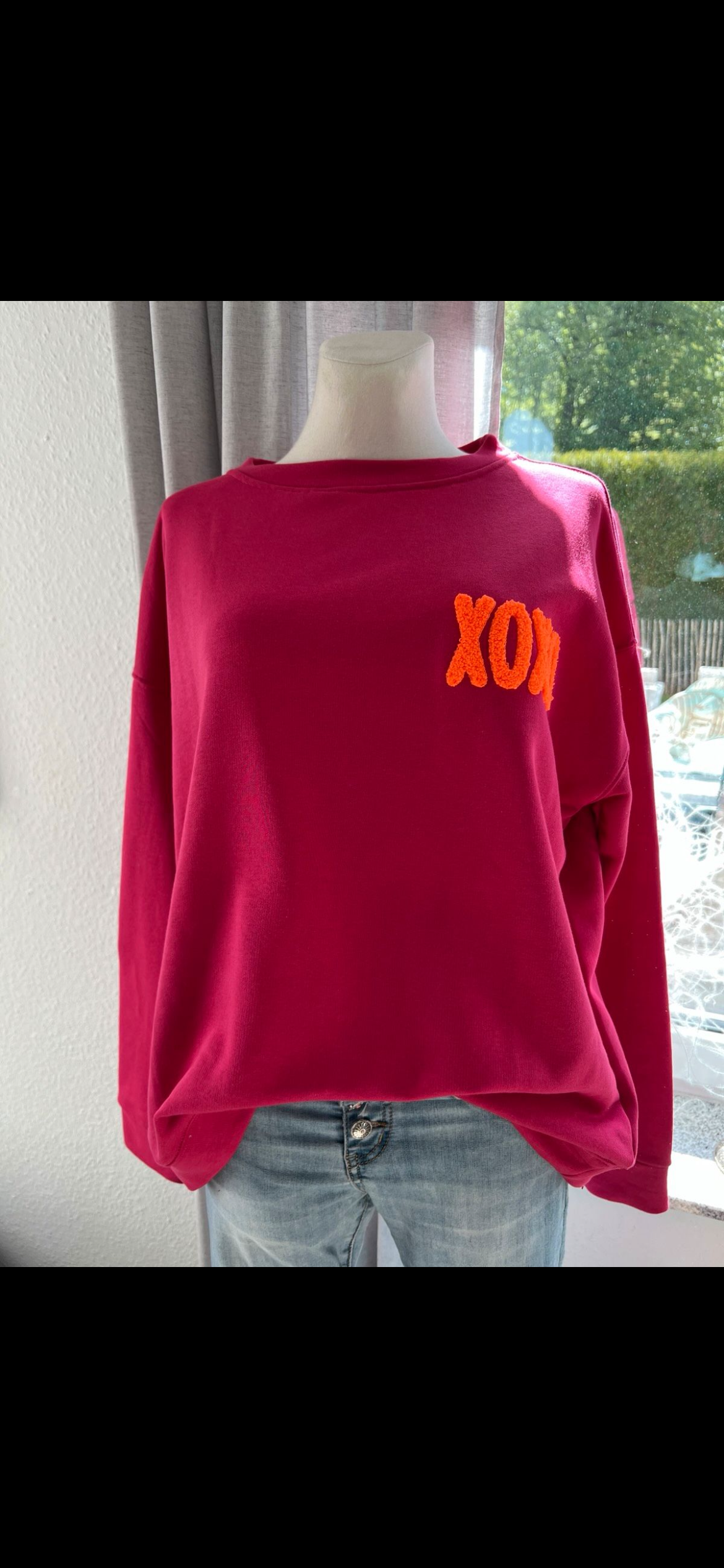 Xoxo Sweatshirt bordeauxrot