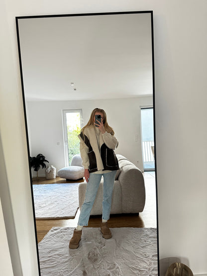 Braune Weste oversized