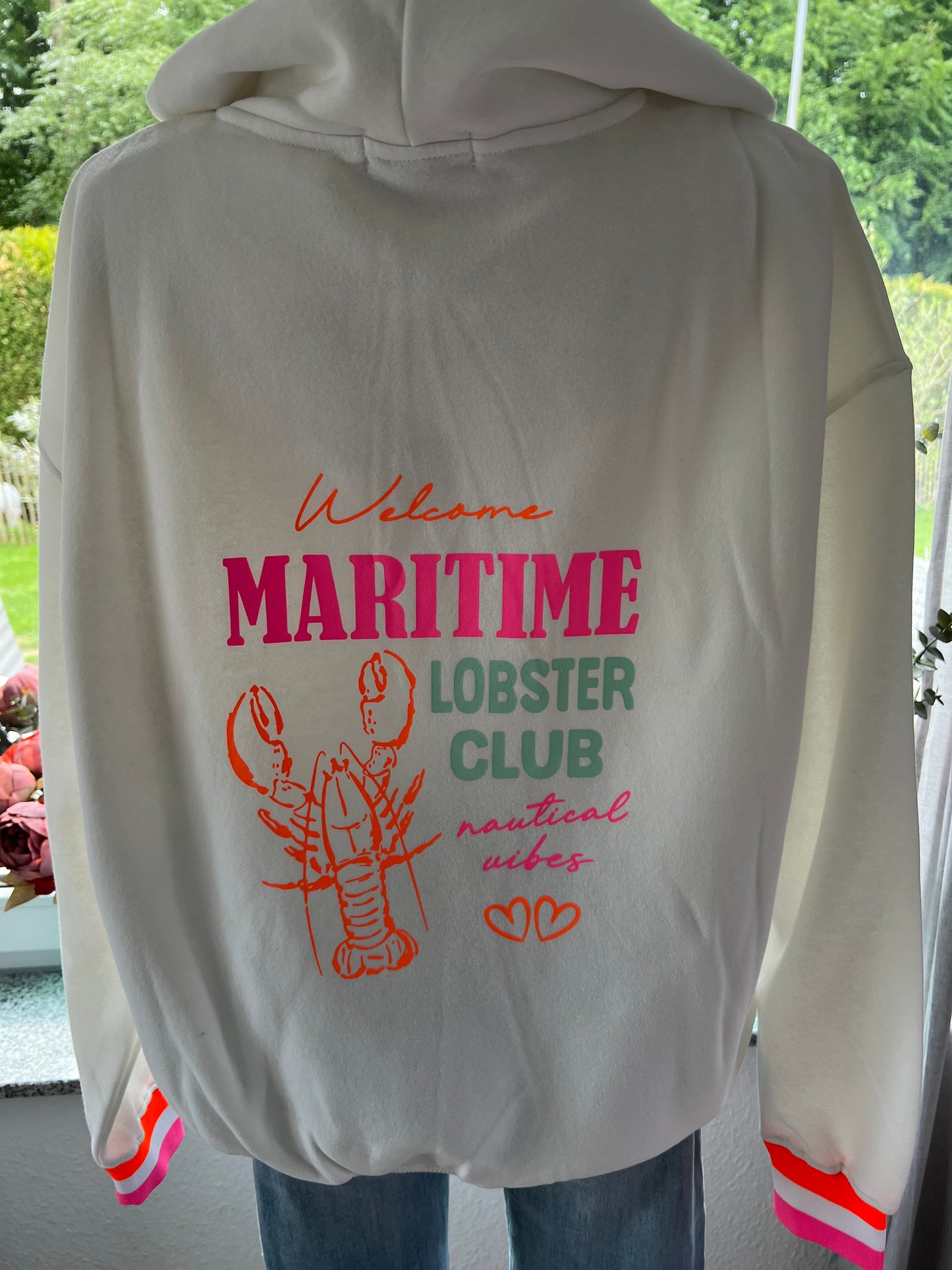 Hoodie Lobster Zwillingsherz wollweiss