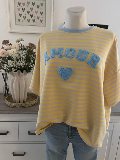 T Shirt Amour gestreift