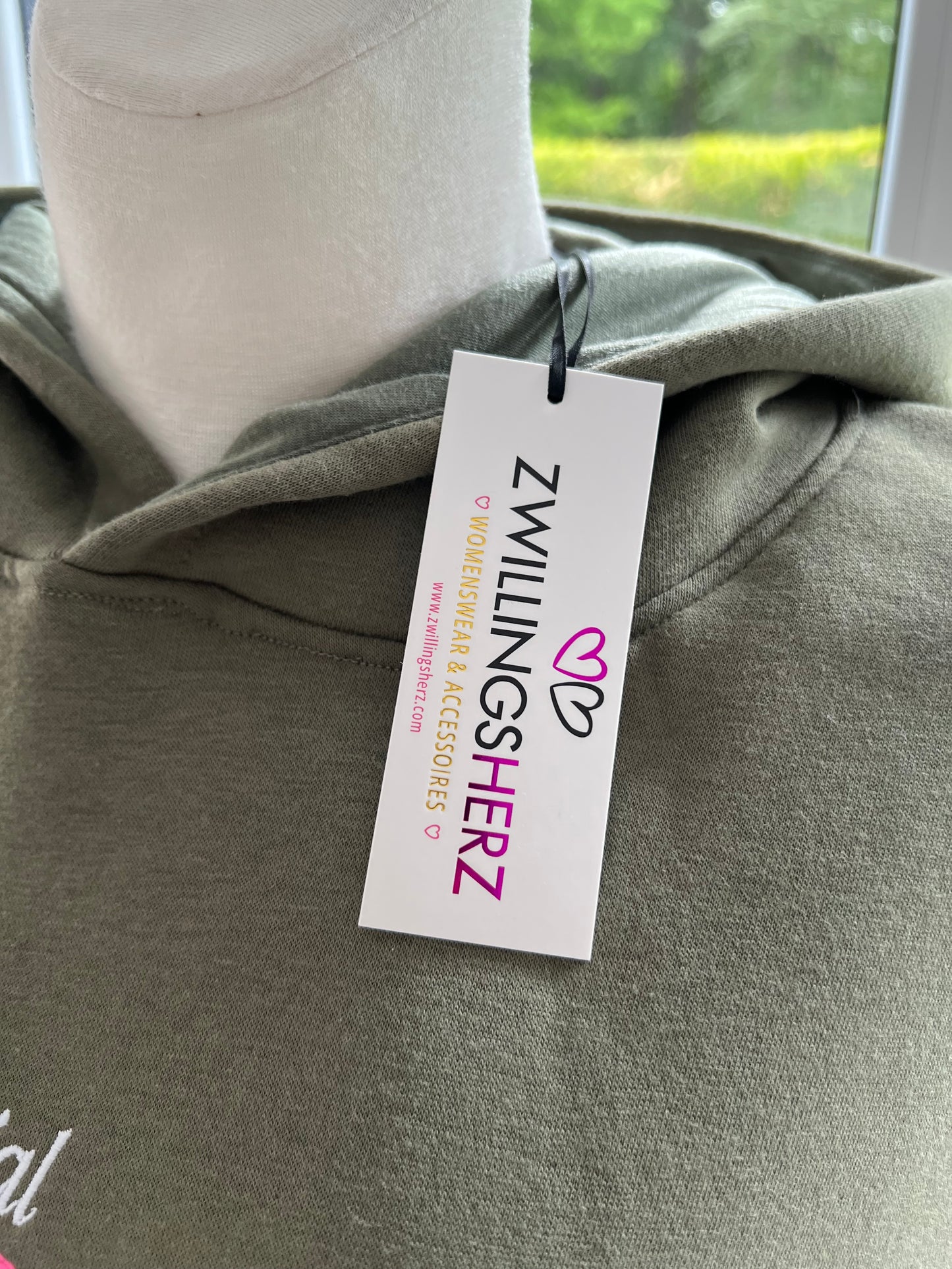 Hoodie  Yoga Zwillingsherz Khaki