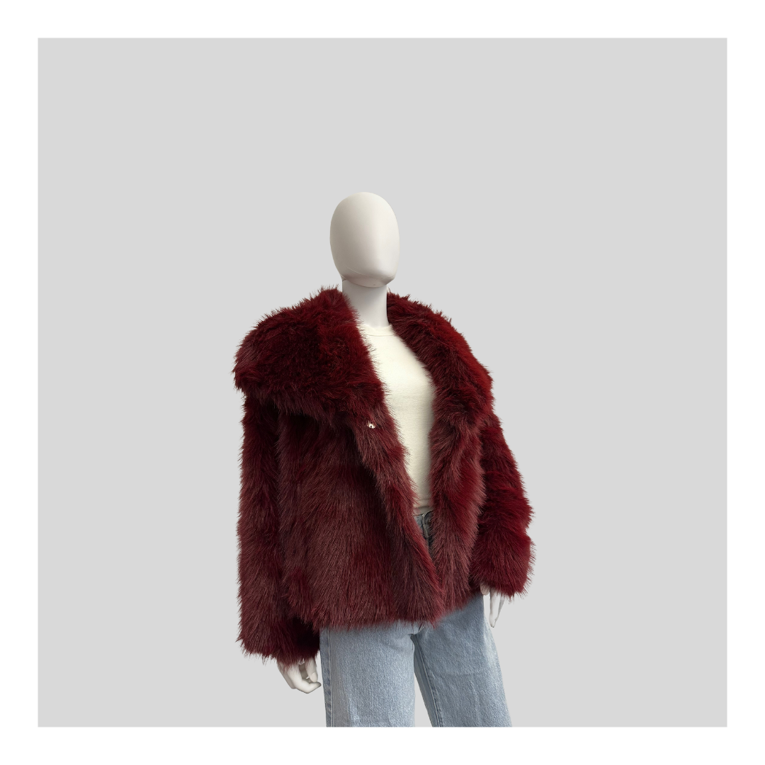 Burgunder Jacke “Furry”