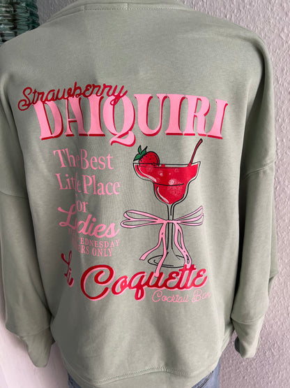 Sweatshirt in mint mit Print