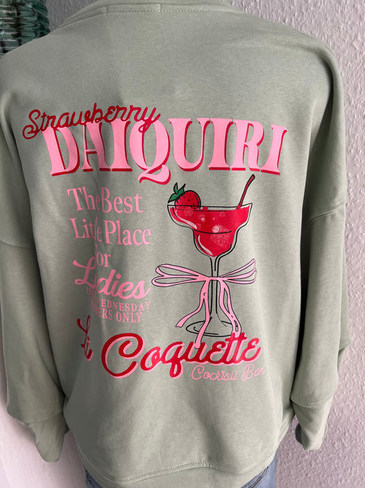 Sweatshirt in mint mit Print
